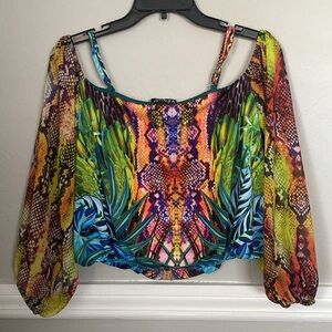 Venus S Women’s Cold-Shoulder Top Multicolored